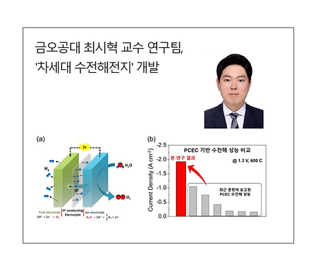 최시혁 교수님 '차세대 수전해전지' 개발